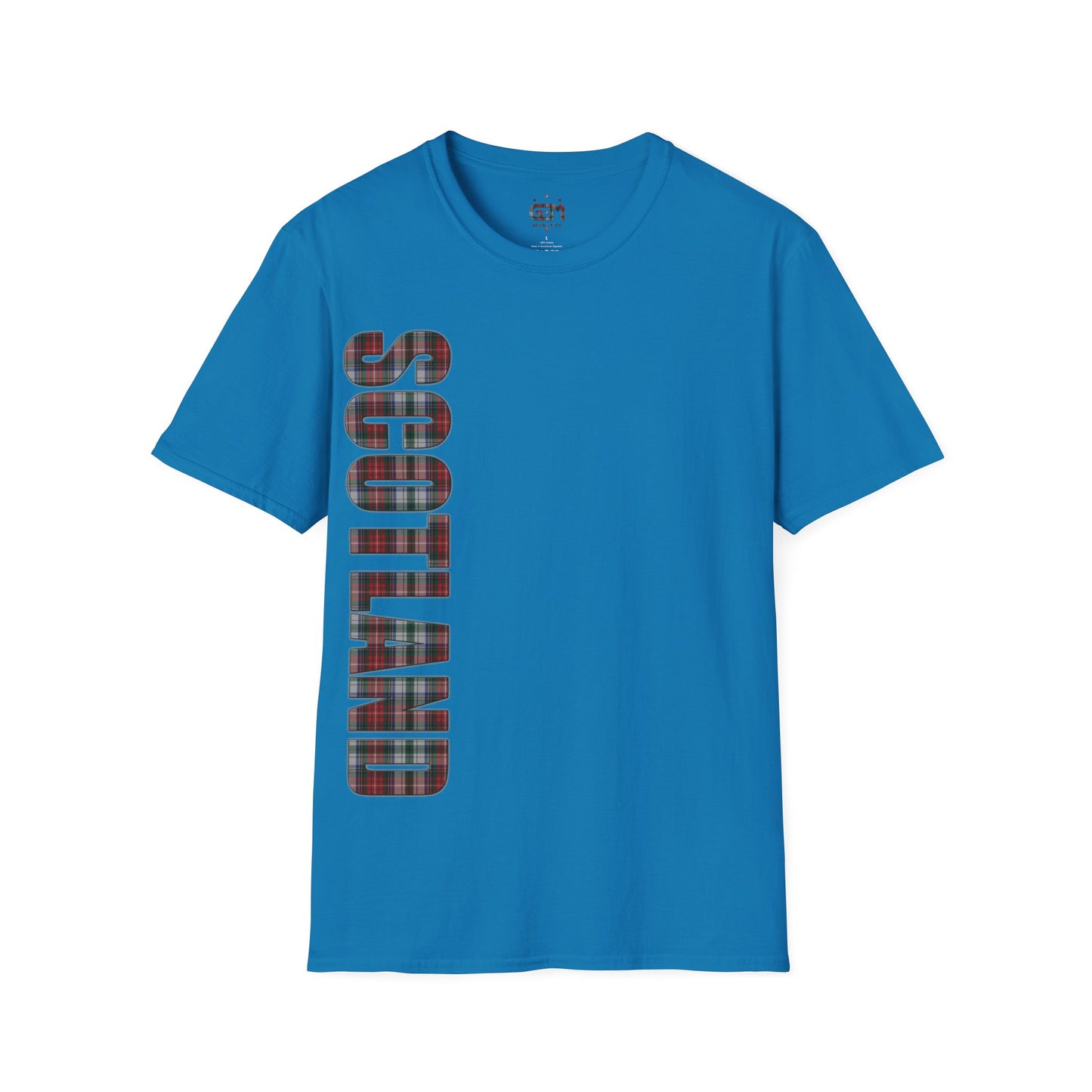 Scotland Lettering Stewart Tartan Softstyle T-Shirt, Unisex Tee, Various Colours