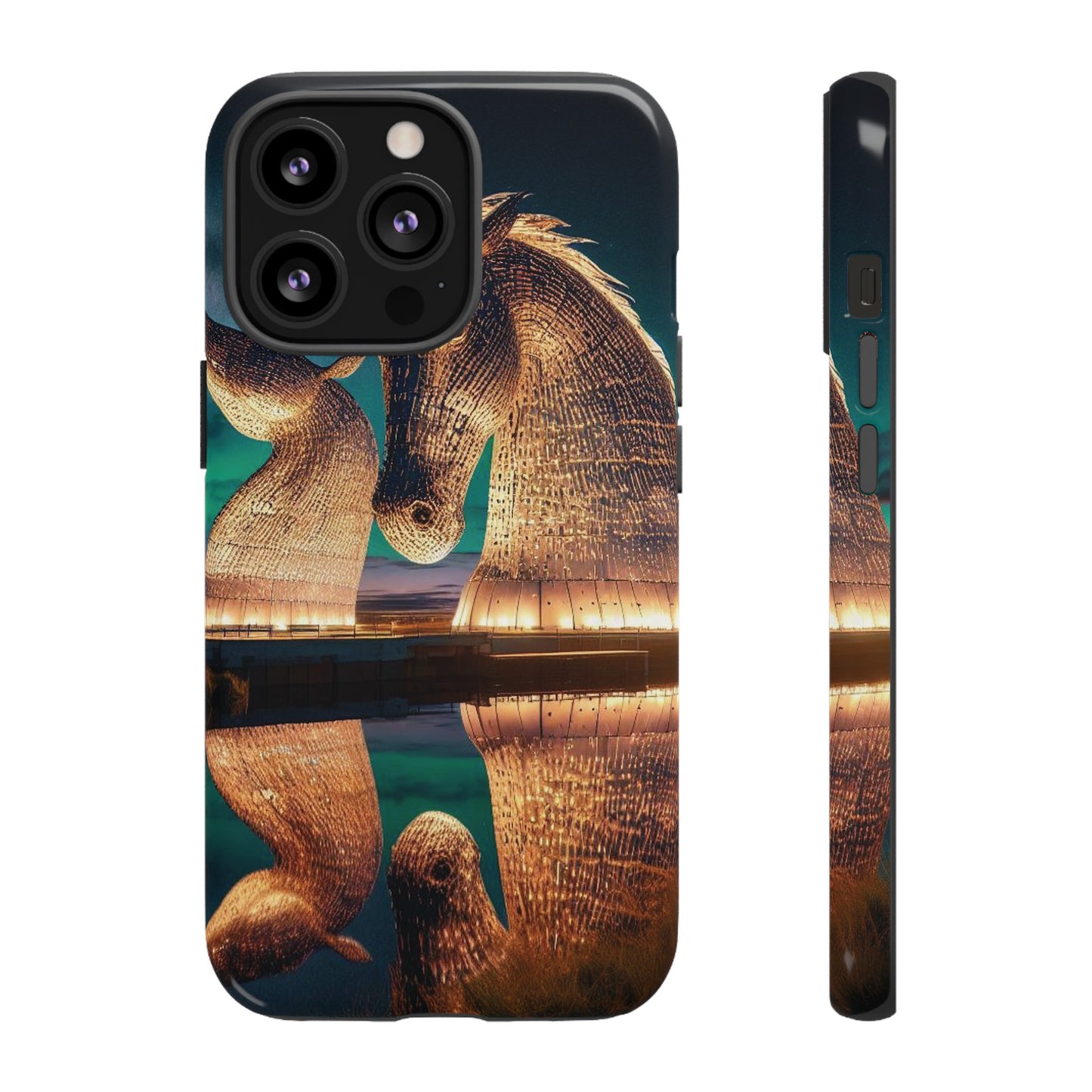 Kelpies Northern Lights Art Phone Case, Scotland, Various