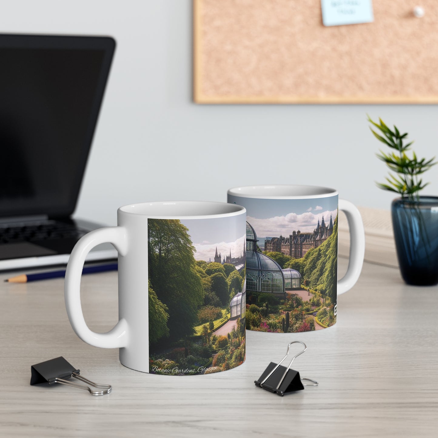 Botanic Gardens Glasgow Mug, Coffee Cup, Tea Cup, Scotland, White