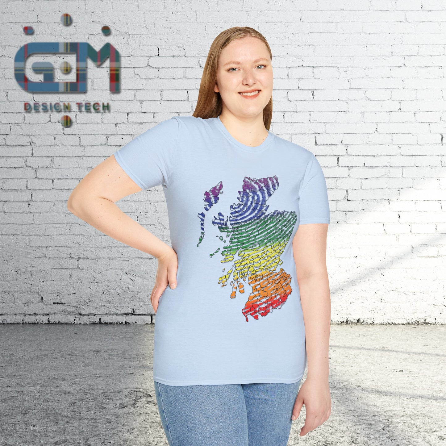 Pride Fingerprint Clan Regions Scotland Map Unisex T-Shirt, Various Colours