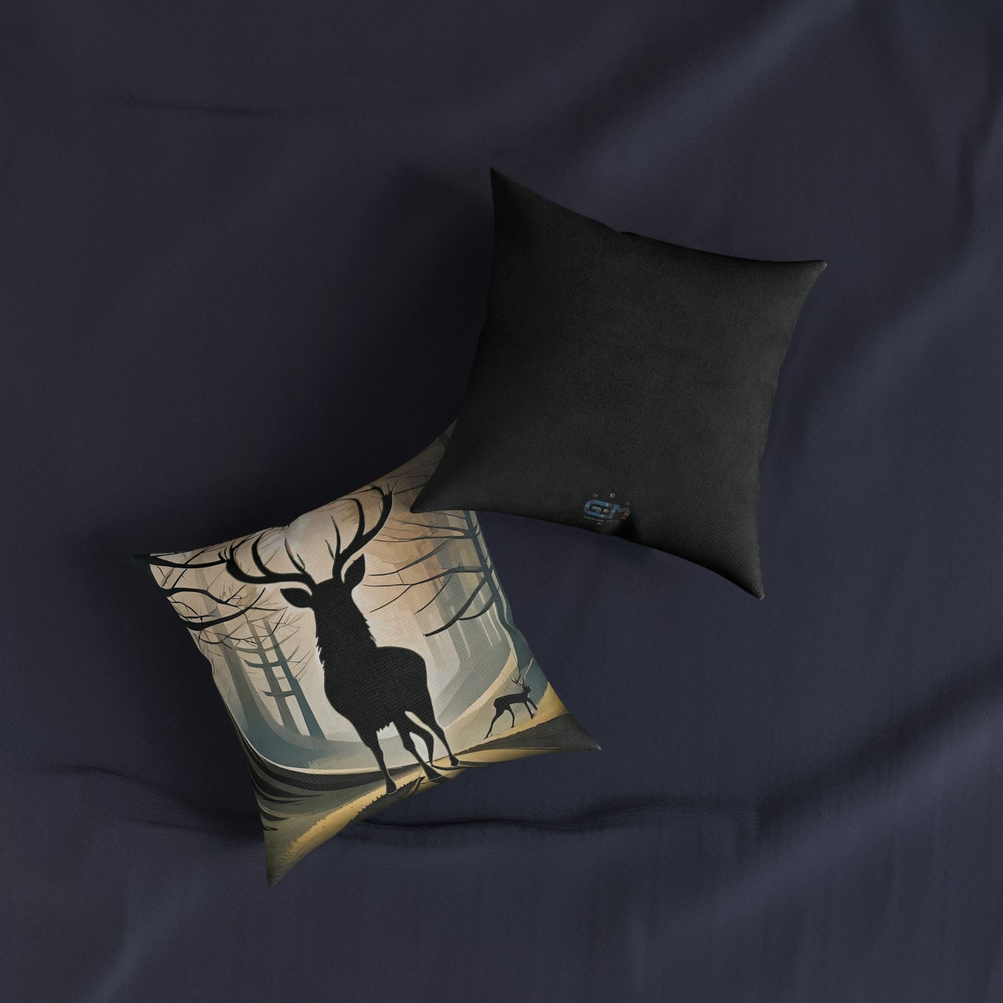 Stag Silhouette Square Cushion, Various Sizes