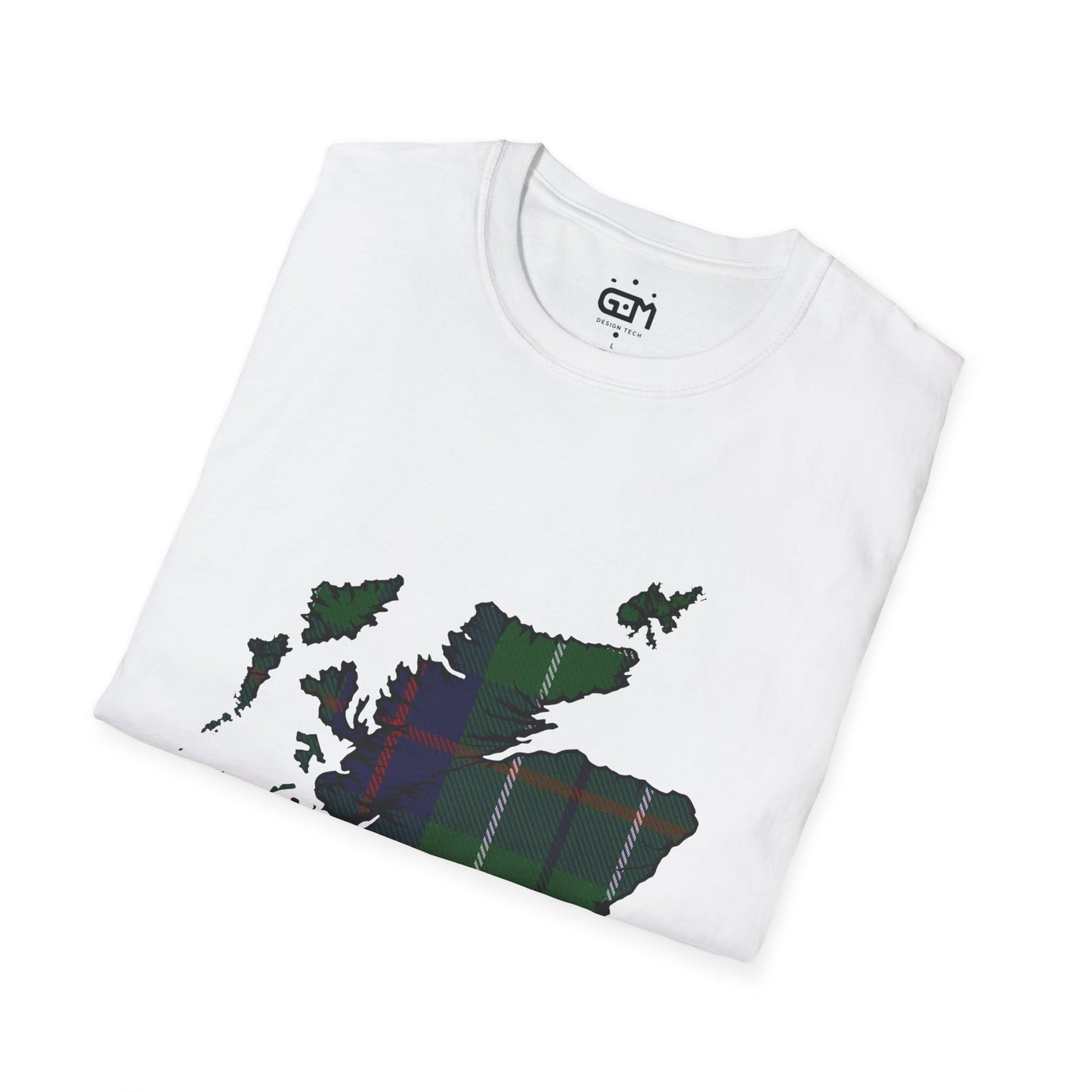 Scotland Tartan Map Softstyle Unisex T-Shirt - Duncan Tartan Tee