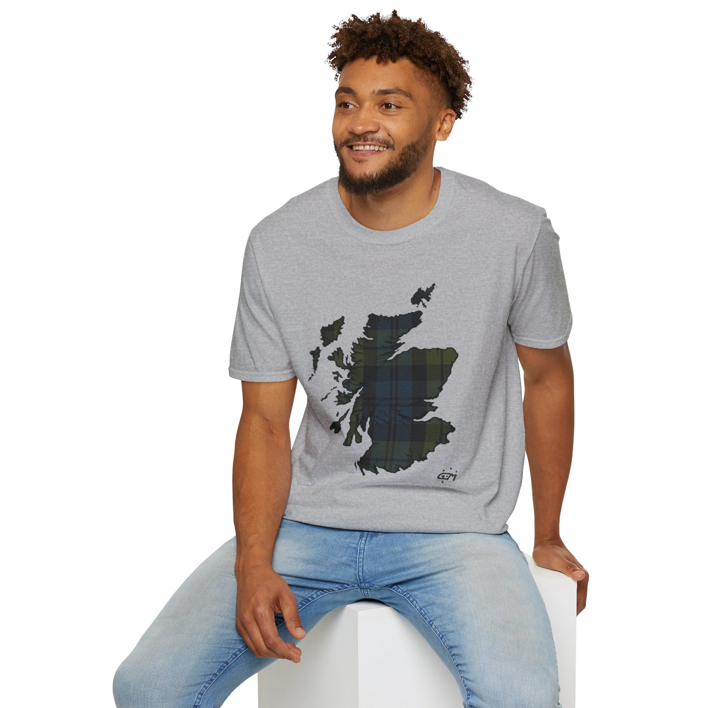 Tartan Ecosse Carte Softstyle T-Shirt Unisexe - Campbell Tartan Tee 