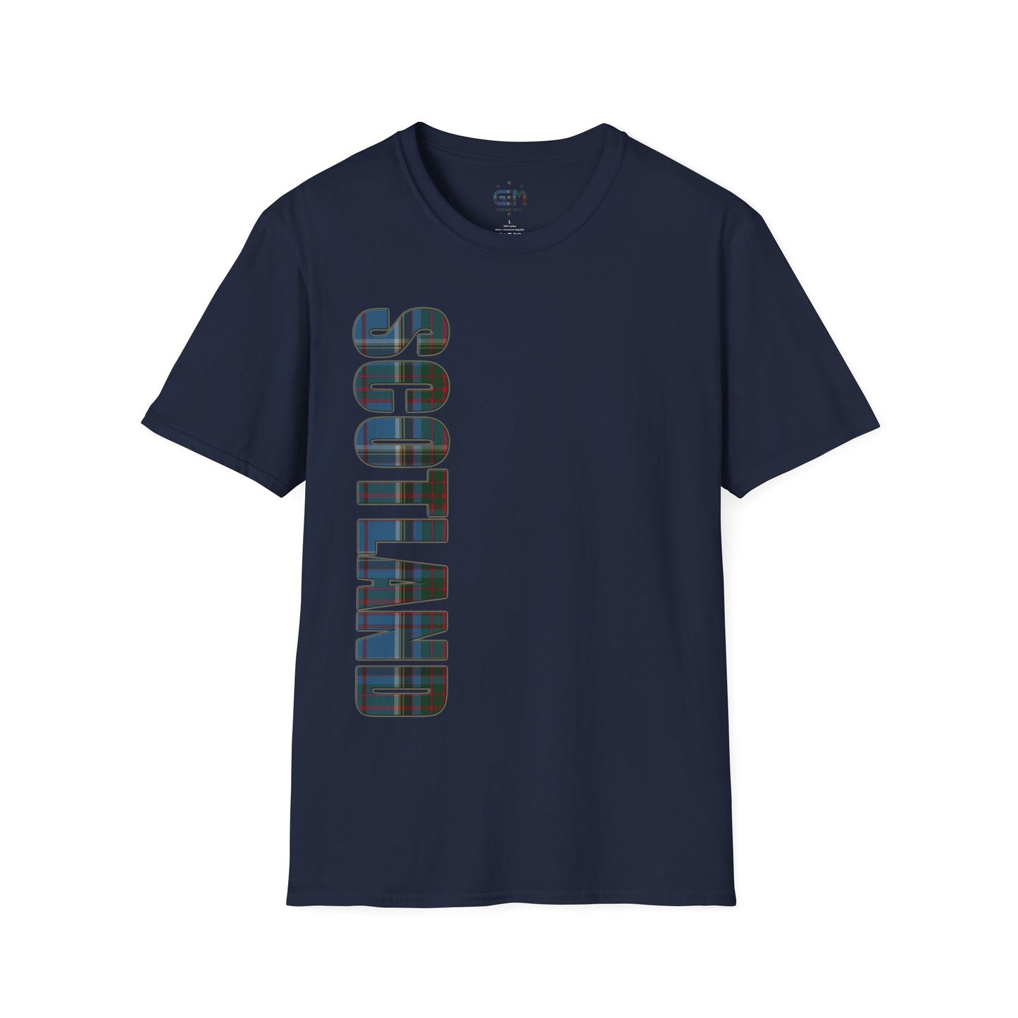 Scotland Lettering Tartan Softstyle Unisex T-Shirt, Anderson Old Tartan Tee