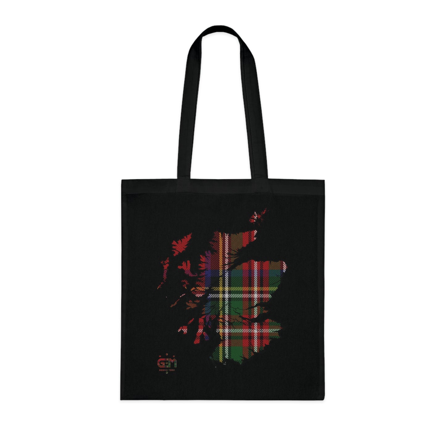 Reversible Scotland Tartan Map Cotton Tote Bag - Stewart Royal Tartan