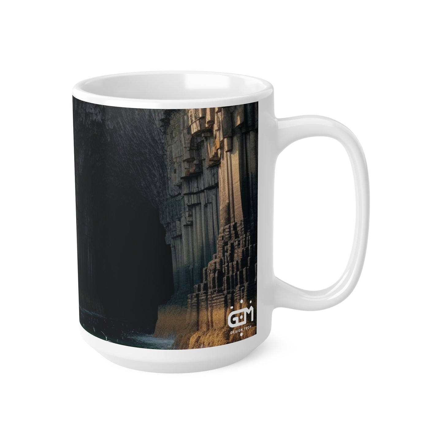 Fingal's Cave Mug - Staffa, Coffee Cup, Tea Cup, Scotland, White