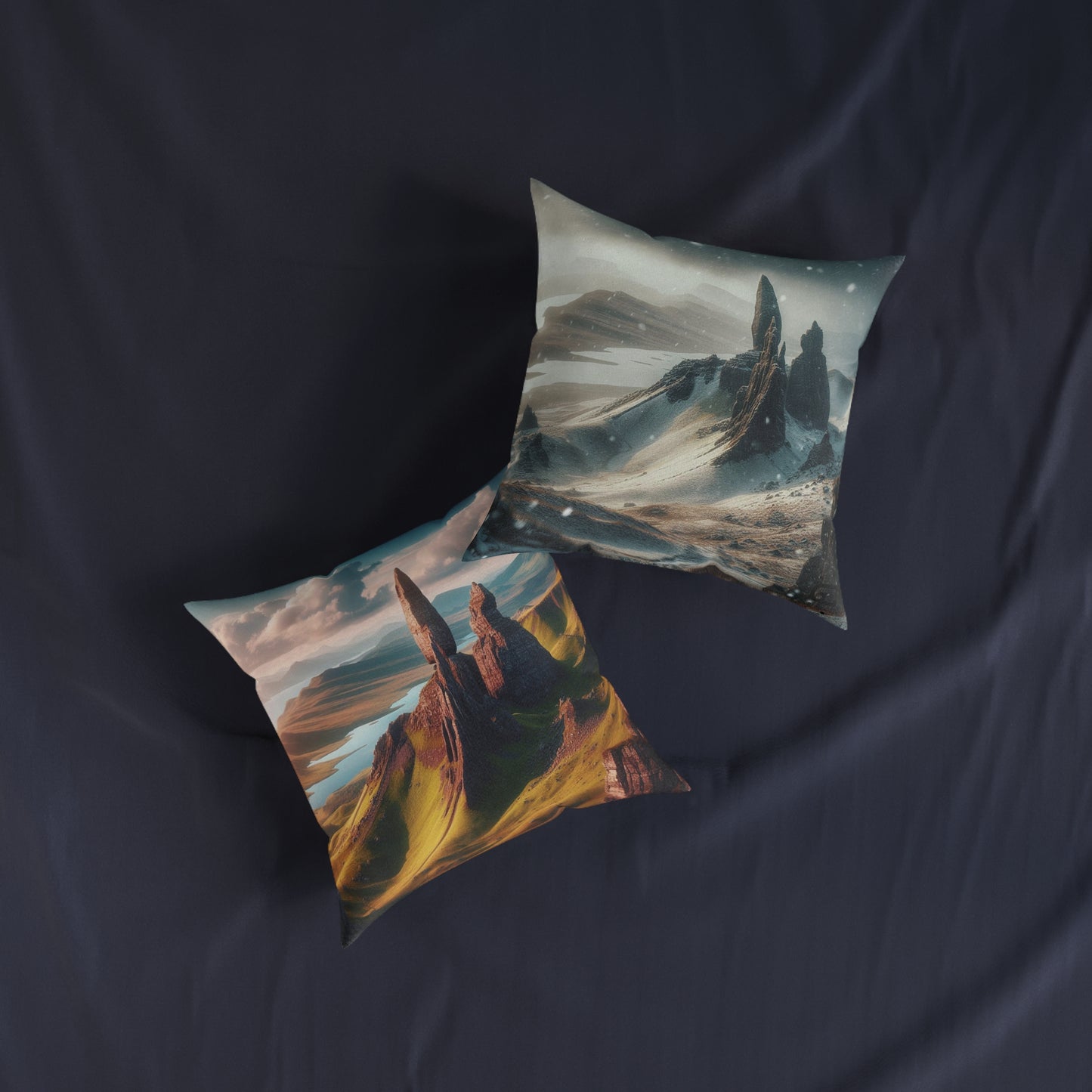 Reversible Square Cushion : Isle of Skye Old Man of Storr, Various Sizes