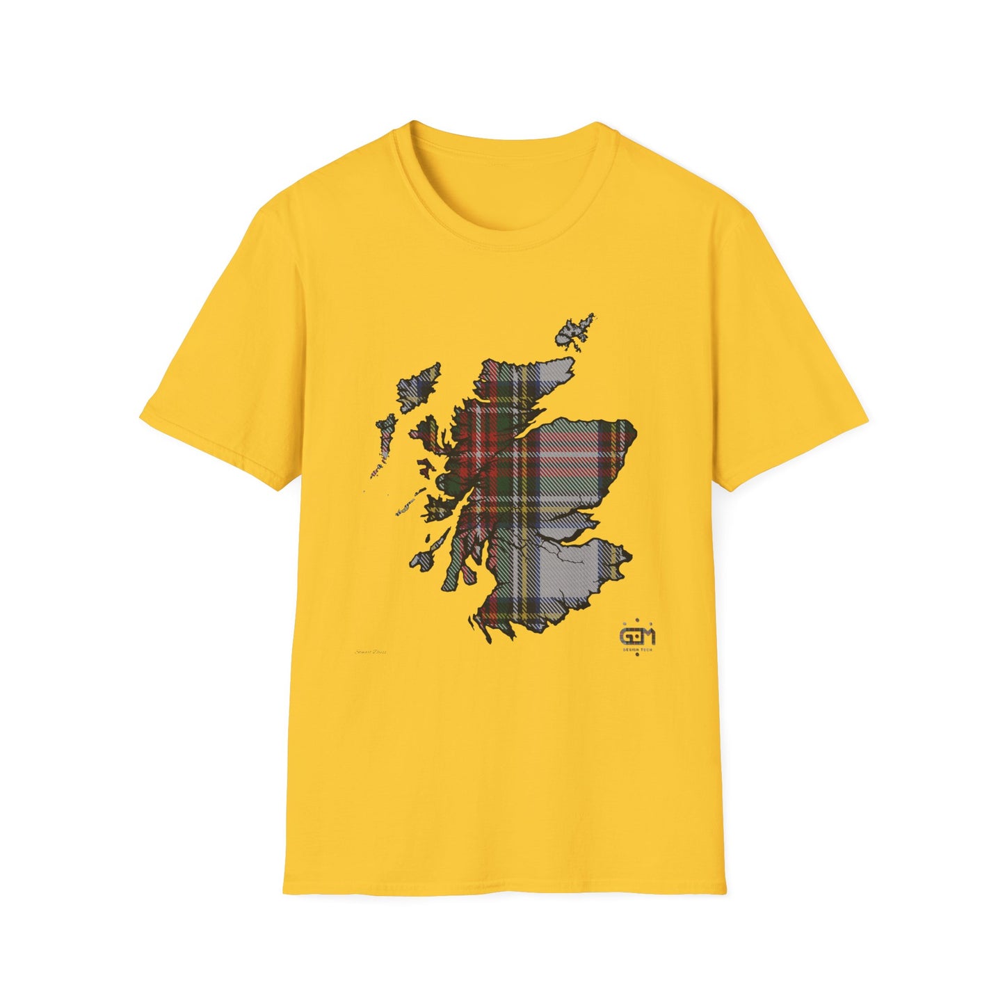 Tartan Ecosse Carte Softstyle T-Shirt Unisexe - Stewart Dress Tartan Tee 