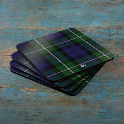 Scottish Tartan Cork Coaster Set (A-F)