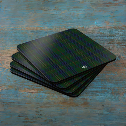 Scottish Tartan Cork Coaster Set (G-L)