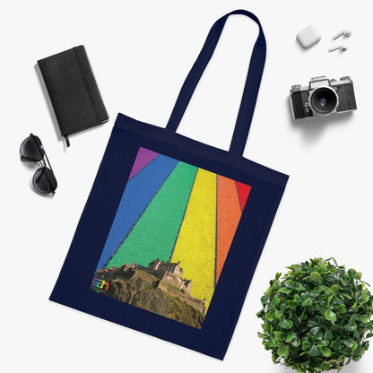 Edinburgh Castle Pride Road Sky Cotton Tote Bag