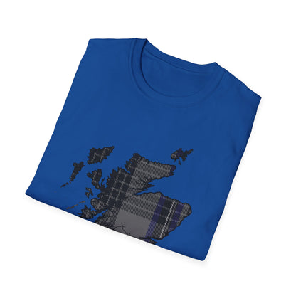 Tartan Scotland Map Softstyle Unisex T-Shirt - Hood Tartan Tee