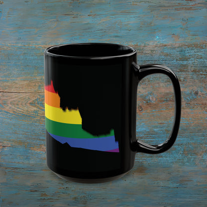 Edinburgh Castle Pride Progress Art Mug, Black