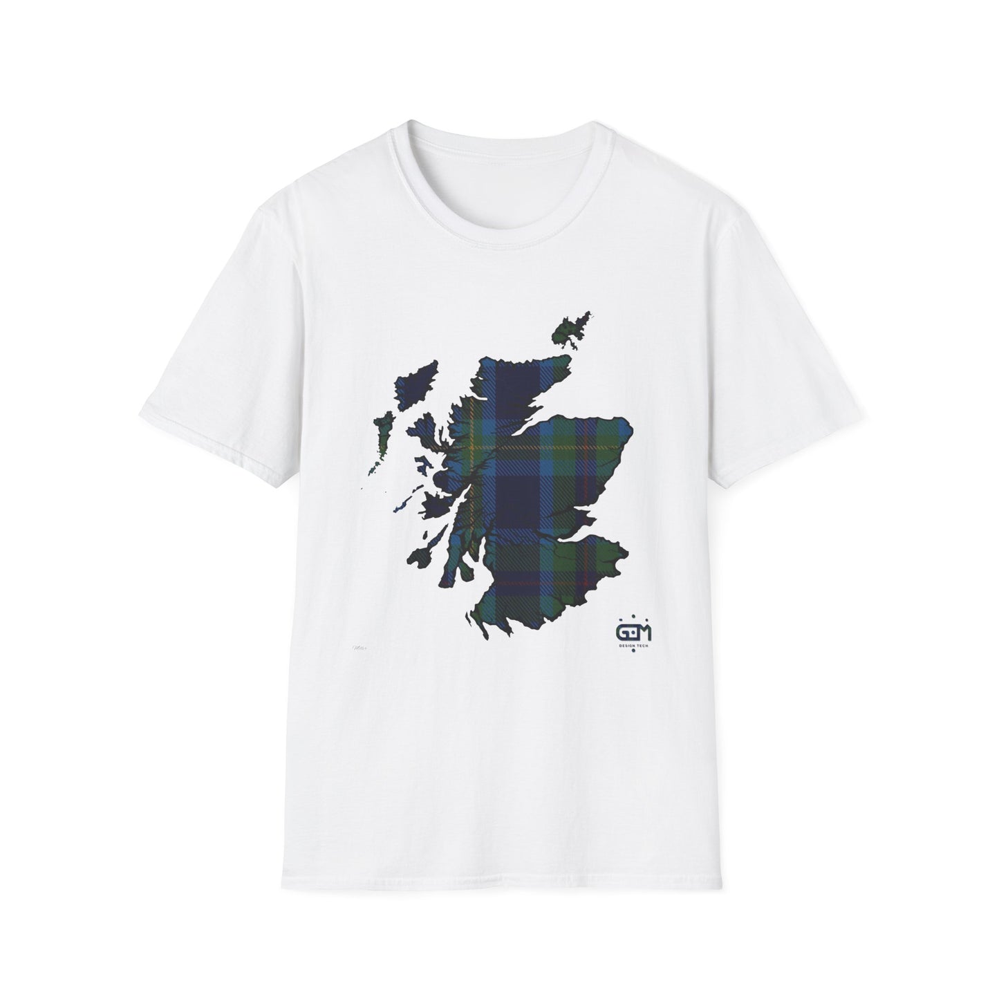 Tartan Ecosse Carte Softstyle T-Shirt Unisexe - Miller Tartan Tee 