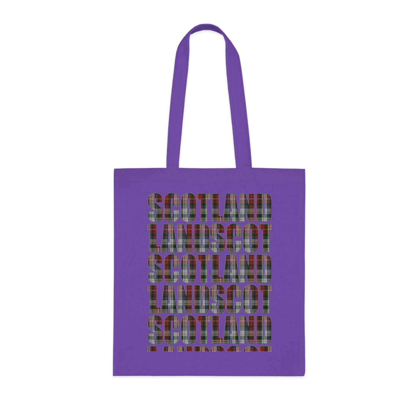 Reversible Scotland Tartan Map Cotton Tote Bag - Stewart Tartan