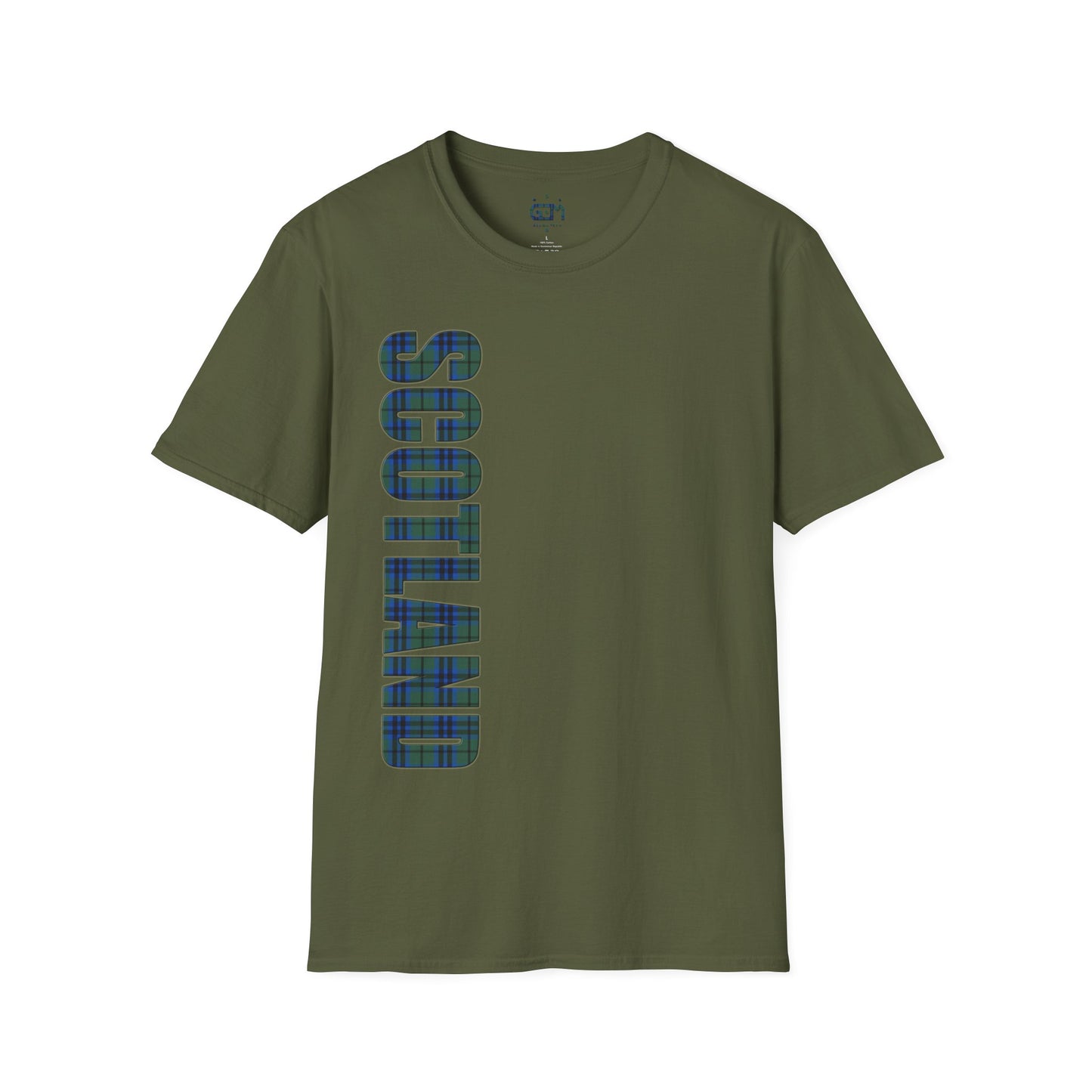 Scotland Lettering Tartan Softstyle Unisex T-Shirt, Keith Tartan Tee