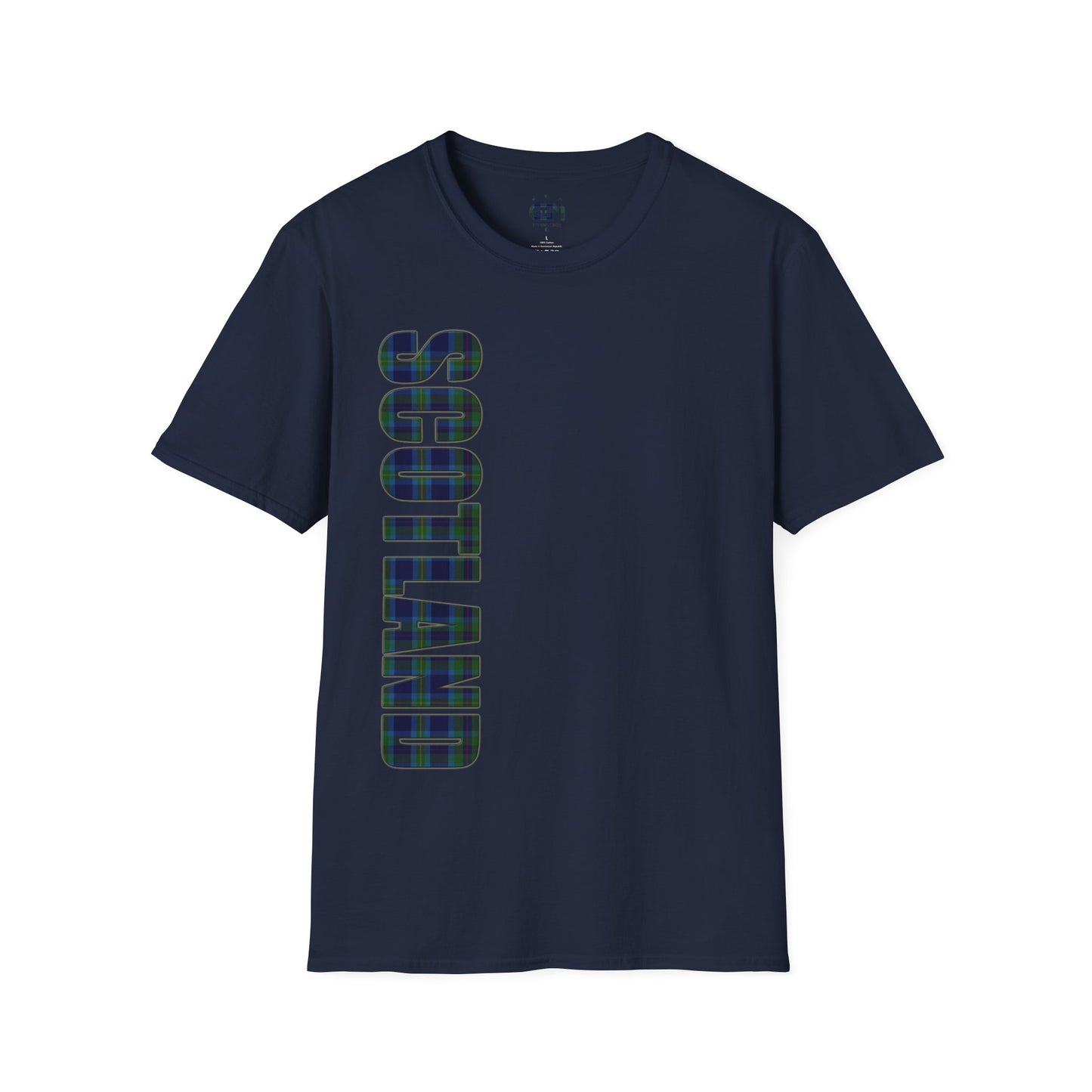 Scotland Lettering Tartan Softstyle Unisex T-Shirt, Miller Tartan Tee