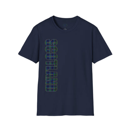 Scotland Lettering Tartan Softstyle Unisex T-Shirt, Miller Tartan Tee