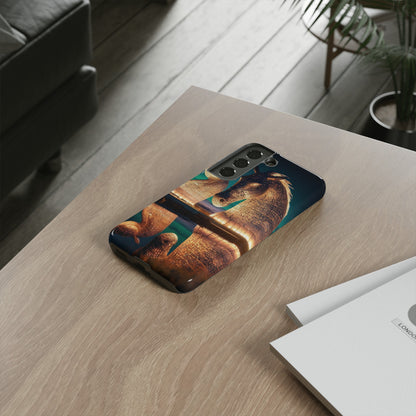 Kelpies Northern Lights Art Phone Case, Scotland, Various