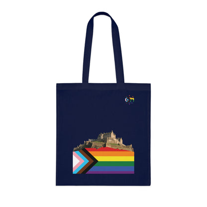 Pride Progress Rock Edinburgh Castle Cotton Tote Bag