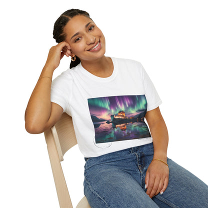 Postcard Eilean Donan Castle Art Softstyle T-Shirt, Unisex Tee, Scotland Shirt, Various Colours