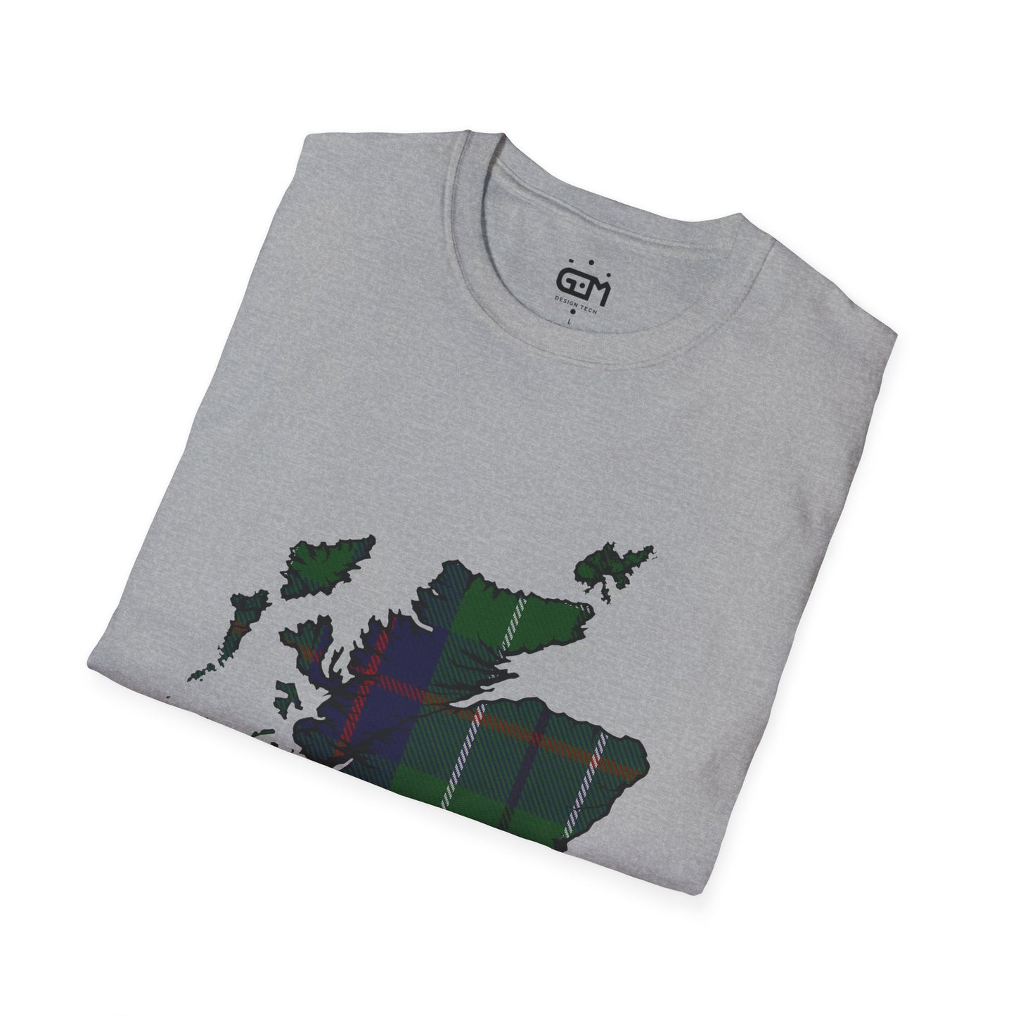 Scotland Tartan Map Softstyle Unisex T-Shirt - Duncan Tartan Tee