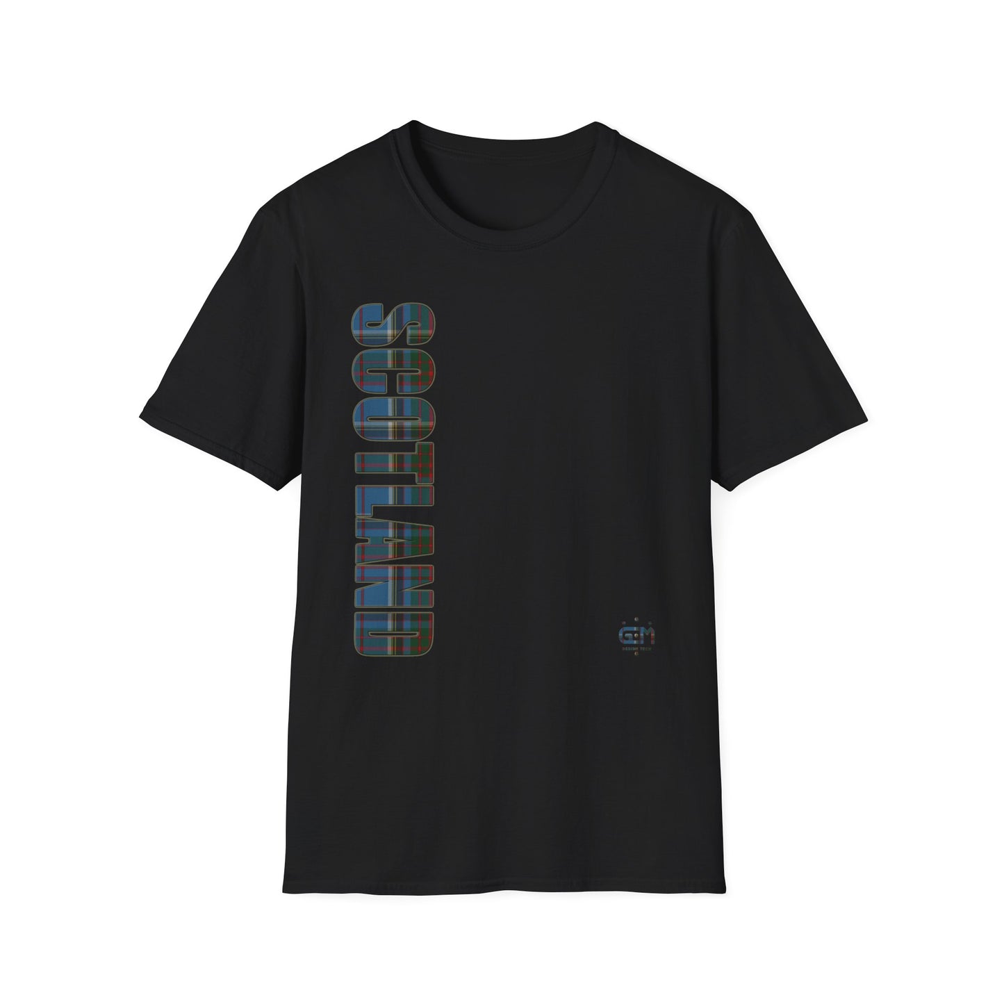 Tartan Scotland Lettering Softstyle Unisex T-Shirt, Anderson Old Tartan Tee