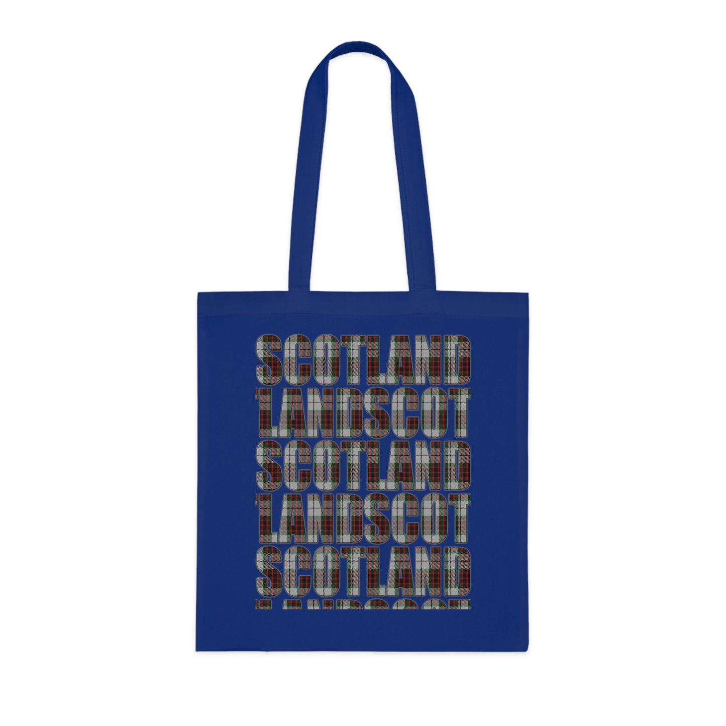 Reversible Scotland Tartan Map Cotton Tote Bag - Fraser Tartan