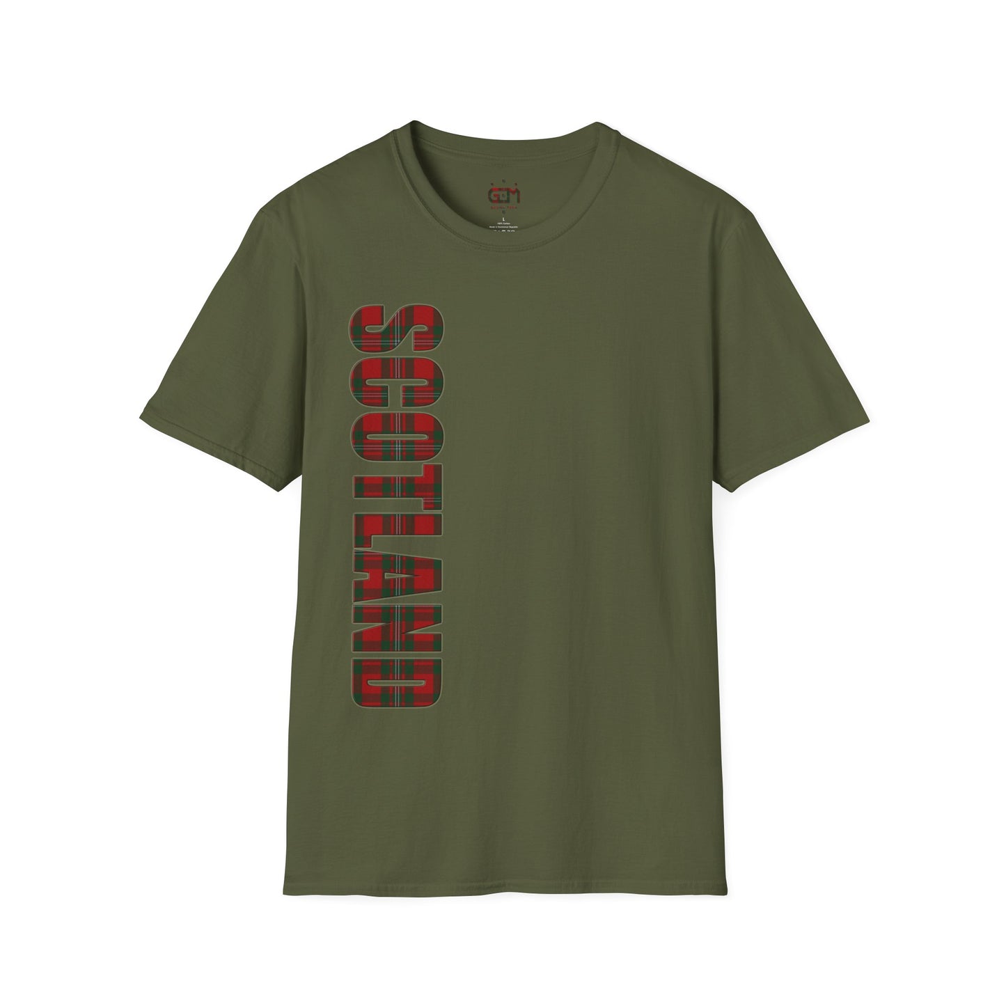 Scotland Lettering Tartan Softstyle Unisex T-Shirt, MacGregor Tartan Tee