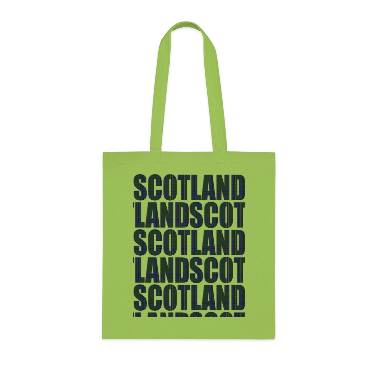 Reversible Scotland Tartan Map Cotton Tote Bag - Kennedy Tartan