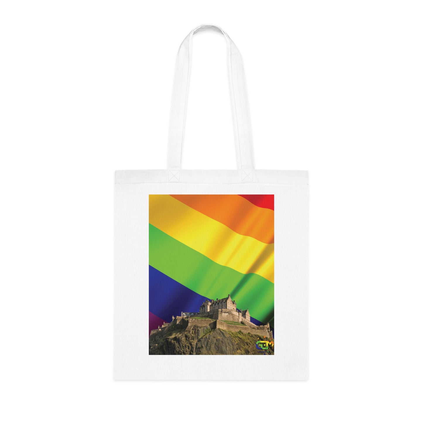 Edinburgh Castle Pride Flag Sky Cotton Tote Bag