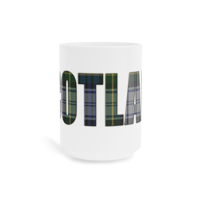 Scotland Tartan Mug - Gordon Dress Tartan, Various Sizes