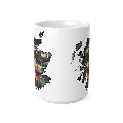 Portree Isle of Skye Scotland Map Mug, Coffee Cup, Tea Cup, Scottish Art, Scottish Landmark, Scenery, Nature, White