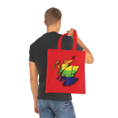 Scotland Pride Flag Map Cotton Tote Bag