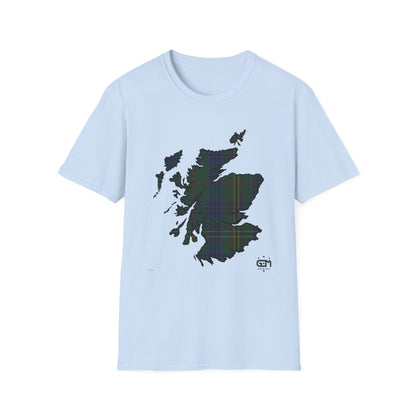 Tartan Ecosse Carte Softstyle T-Shirt Unisexe - Kennedy Tartan Tee 