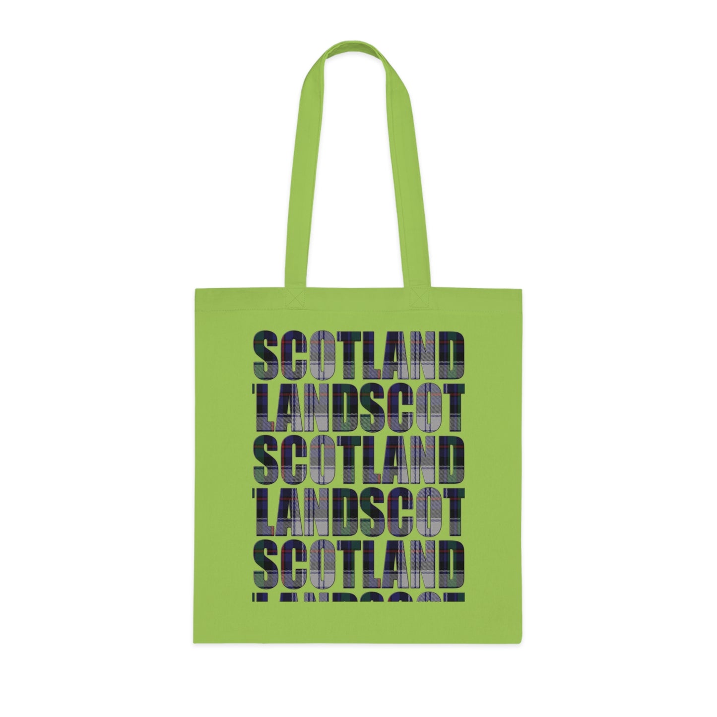 Reversible Scotland Tartan Map Cotton Tote Bag - Argyle Dress Tartan