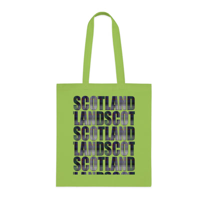 Reversible Scotland Tartan Map Cotton Tote Bag - Argyle Dress Tartan