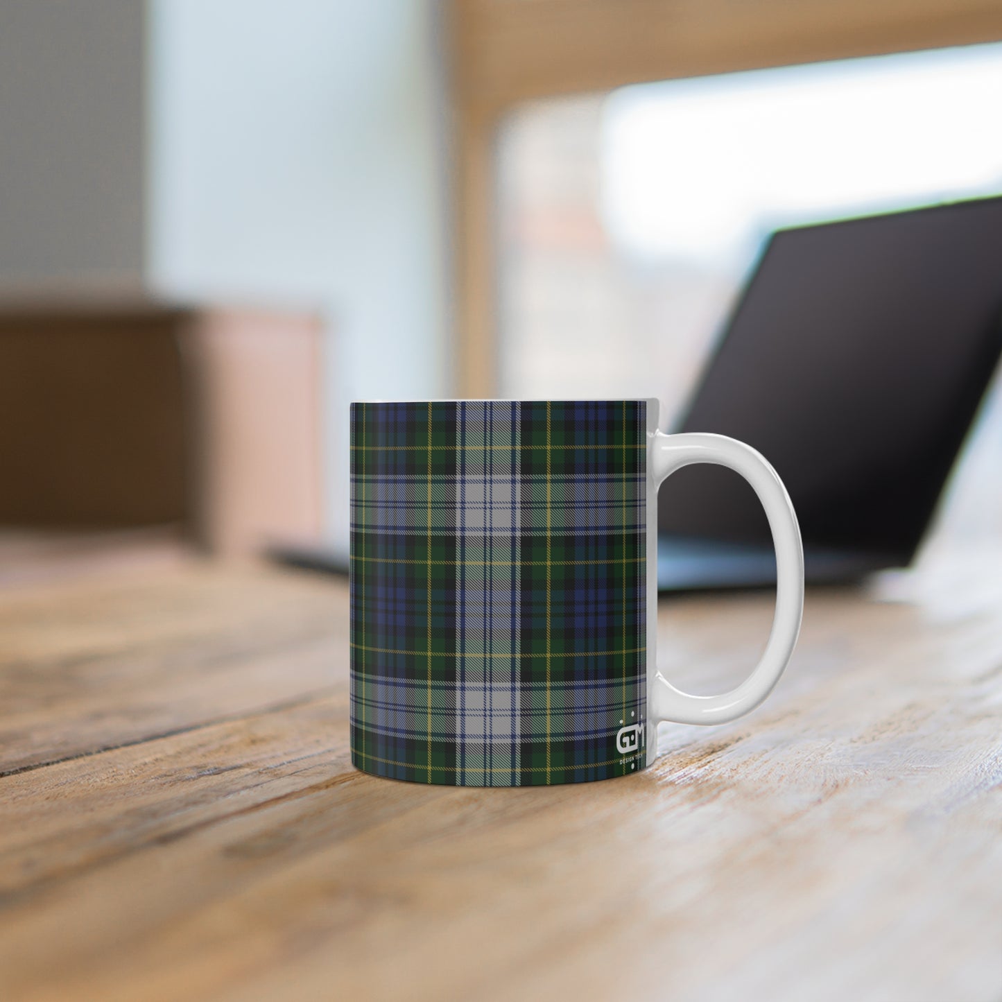 Scottish Tartan Mug 11oz, Gordon Dress Tartan