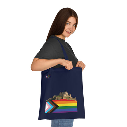 Pride Progress Rock Edinburgh Castle Cotton Tote Bag