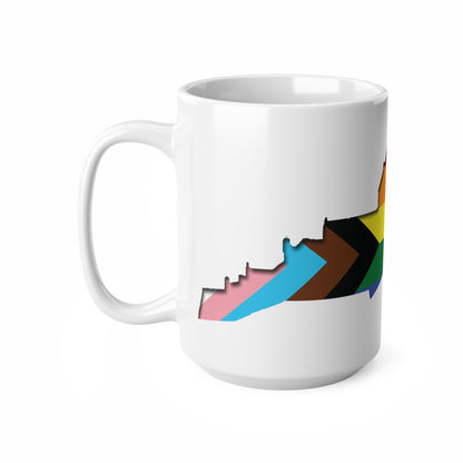 Edinburgh Castle Pride Progress Art Mug, White