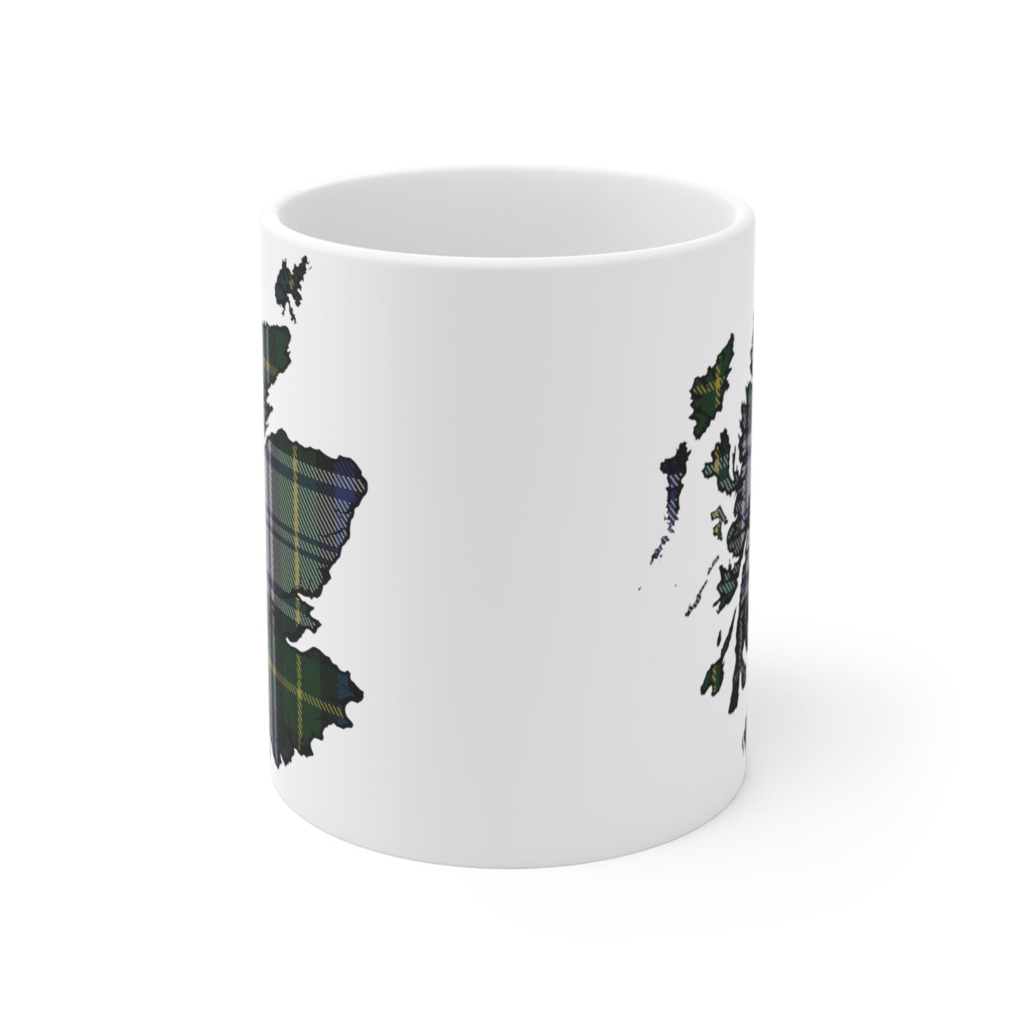 Scotland Map Mug 11oz, Gordon Dress Tartan