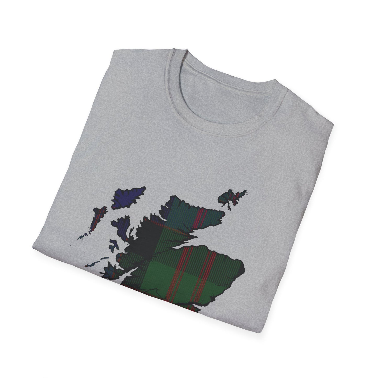 Tartan Scotland Map Softstyle Unisex T-Shirt - MacDonald Tartan Tee