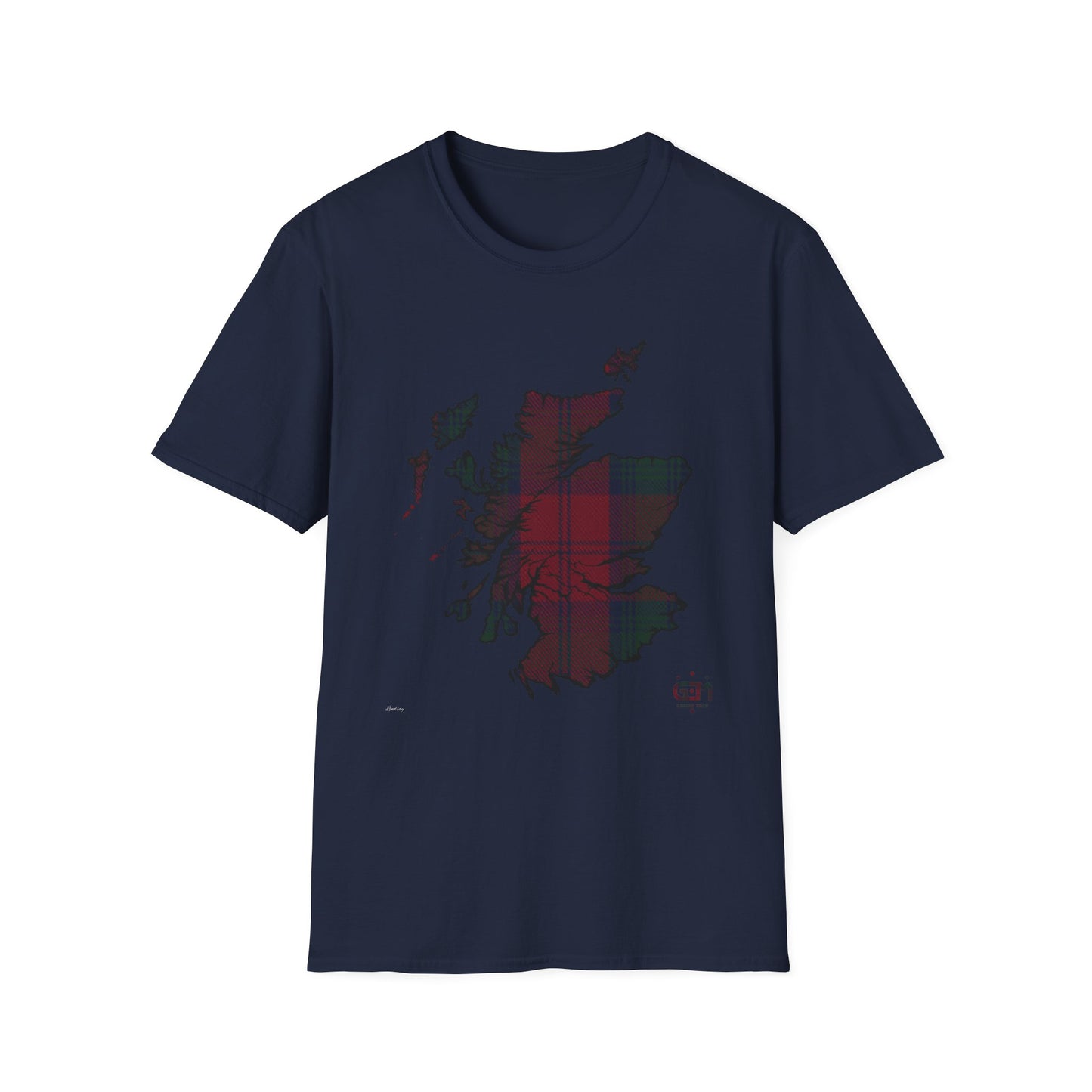 Tartan Scotland Map Softstyle Unisex T-Shirt - Lindsay Tartan Tee