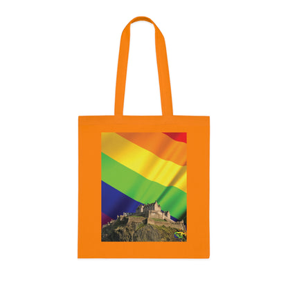 Edinburgh Castle Pride Flag Sky Cotton Tote Bag