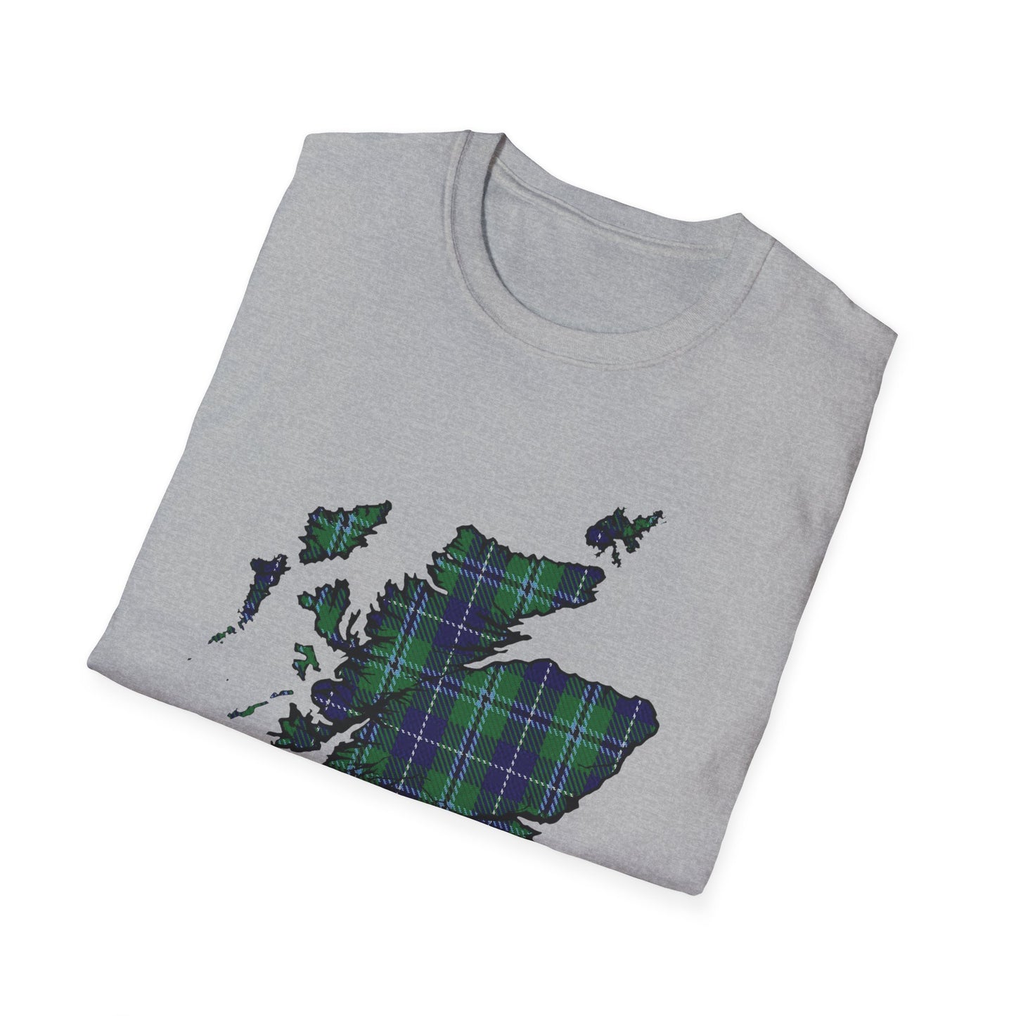 Tartan Scotland Map Softstyle Unisex T-Shirt - Douglas Tartan Tee