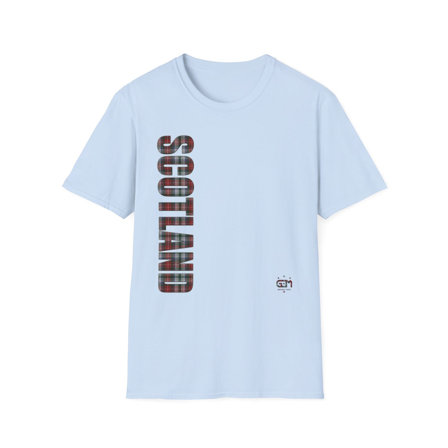 Tartan Scotland Lettering Softstyle Unisex T-Shirt, Stewart Tartan Tee