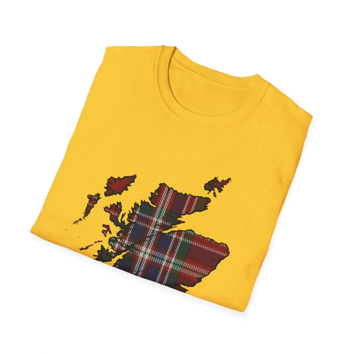 Tartan Scotland Map Softstyle Unisex T-Shirt - MacFarlane Tartan Tee