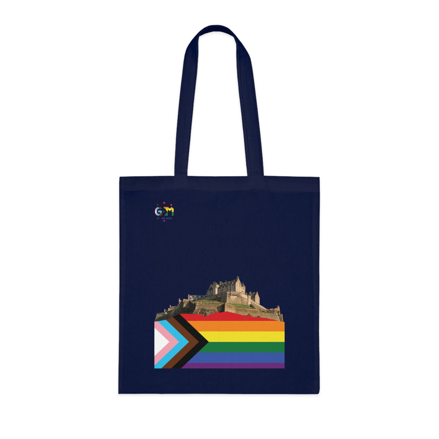 Pride Progress Rock Edinburgh Castle Cotton Tote Bag