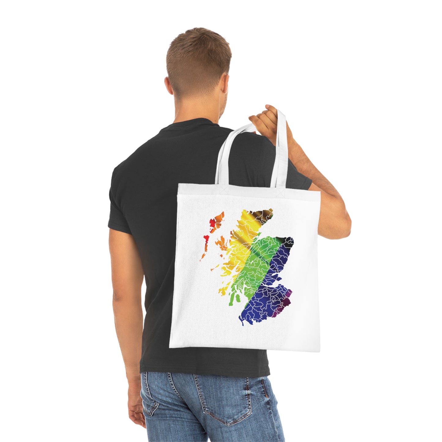 Scotland Pride Flag Clan Map Cotton Tote Bag