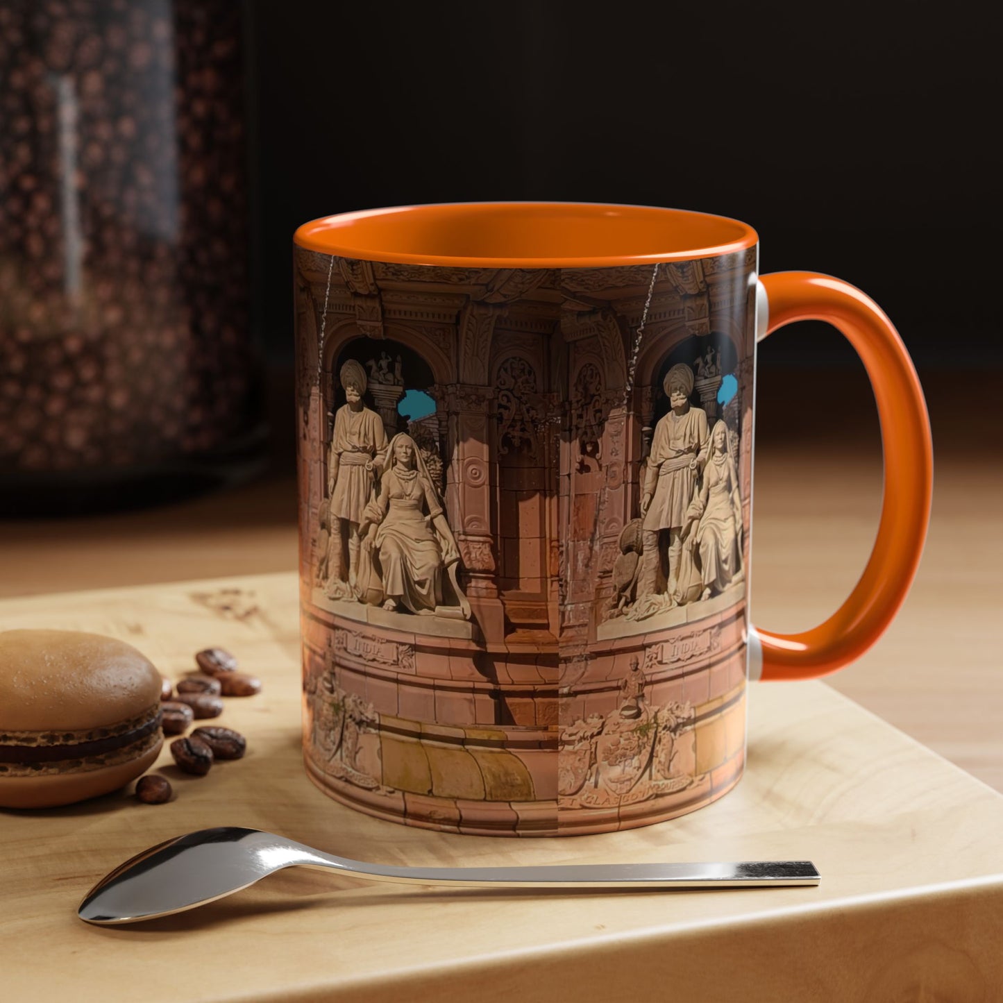 Tasses décoratives Écosse en gros plan - Scènes variées (orange)